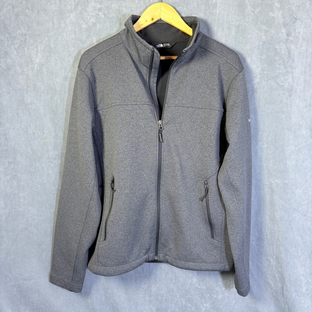 North Face WindWall Mens Softshell Jacket Grey Full Zip Size M